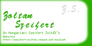 zoltan szeifert business card